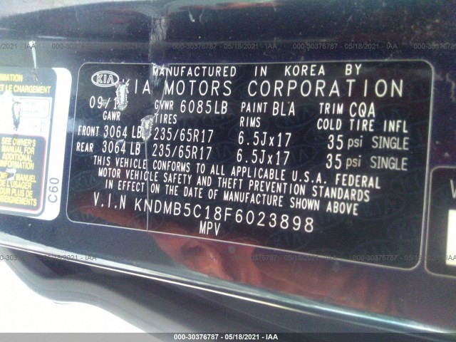 Photo 8 VIN: KNDMB5C18F6023898 - KIA SEDONA 