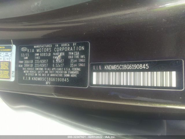 Photo 8 VIN: KNDMB5C18G6190845 - KIA SEDONA 