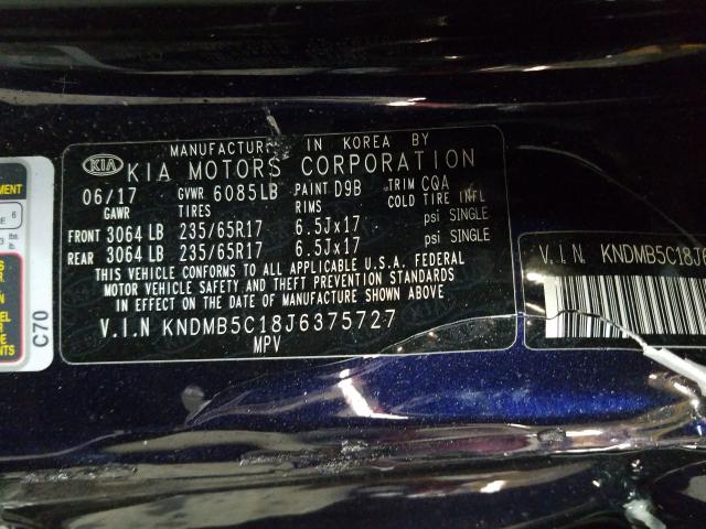 Photo 9 VIN: KNDMB5C18J6375727 - KIA SEDONA LX 