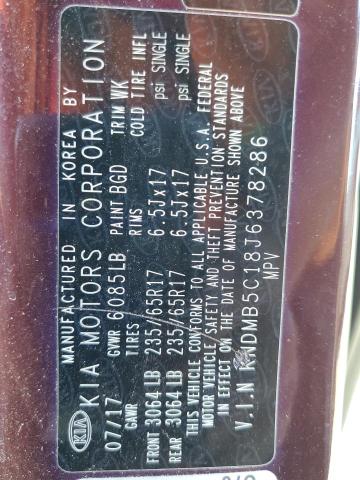 Photo 12 VIN: KNDMB5C18J6378286 - KIA SEDONA LX 