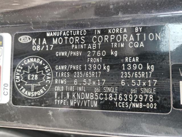 Photo 13 VIN: KNDMB5C18J6392978 - KIA SEDONA LX 