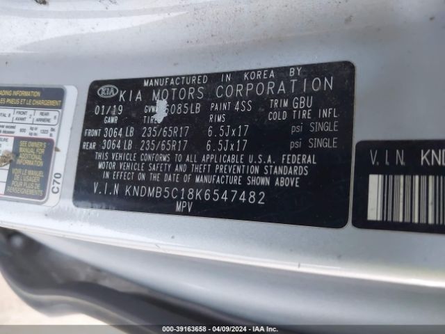 Photo 8 VIN: KNDMB5C18K6547482 - KIA SEDONA 