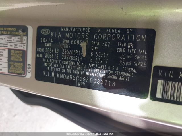 Photo 8 VIN: KNDMB5C19F6033713 - KIA SEDONA 