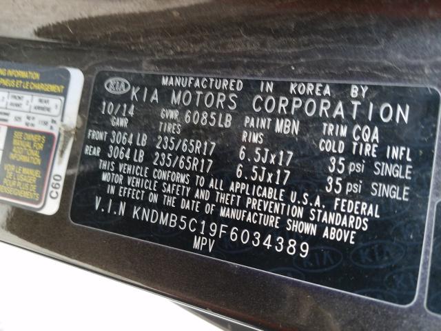 Photo 9 VIN: KNDMB5C19F6034389 - KIA SEDONA LX 