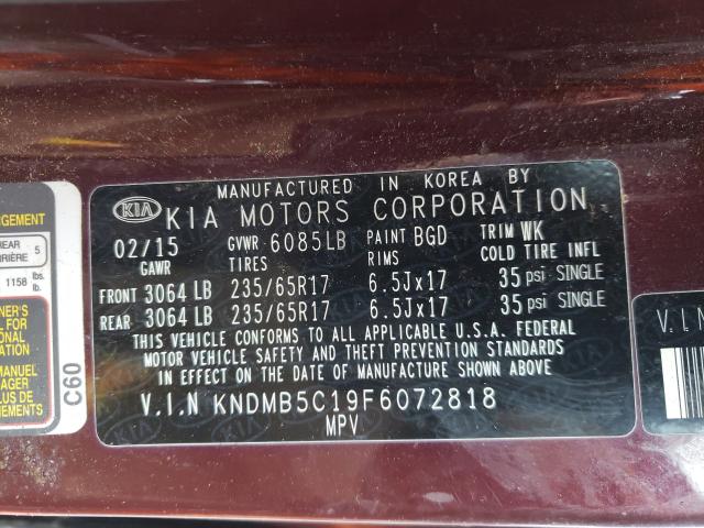 Photo 9 VIN: KNDMB5C19F6072818 - KIA SEDONA LX 