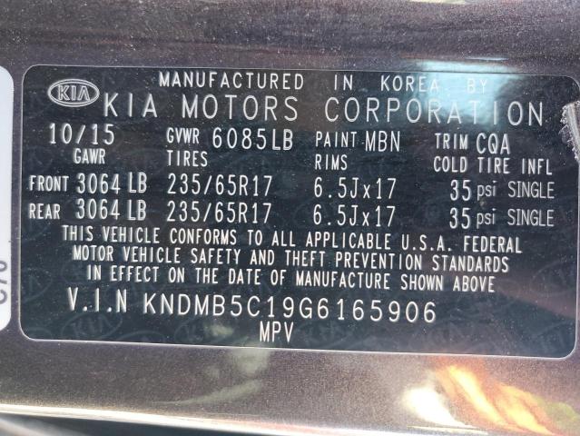 Photo 13 VIN: KNDMB5C19G6165906 - KIA SEDONA LX 