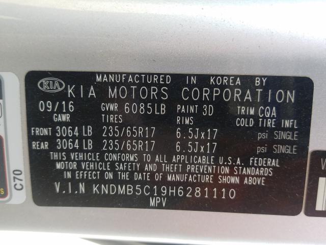 Photo 9 VIN: KNDMB5C19H6281110 - KIA SEDONA 