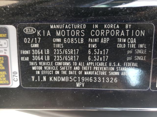 Photo 9 VIN: KNDMB5C19H6331326 - KIA SEDONA 