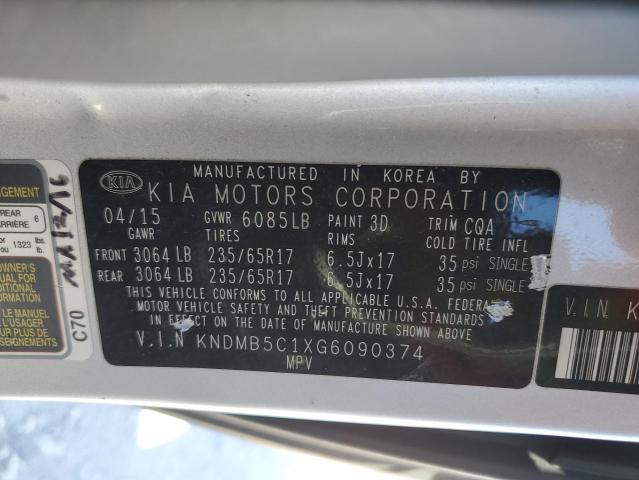 Photo 12 VIN: KNDMB5C1XG6090374 - KIA SEDONA LX 