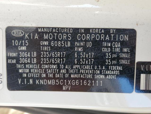 Photo 12 VIN: KNDMB5C1XG6162111 - KIA SEDONA LX 