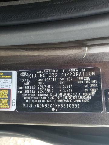 Photo 12 VIN: KNDMB5C1XH6310551 - KIA SEDONA LX 