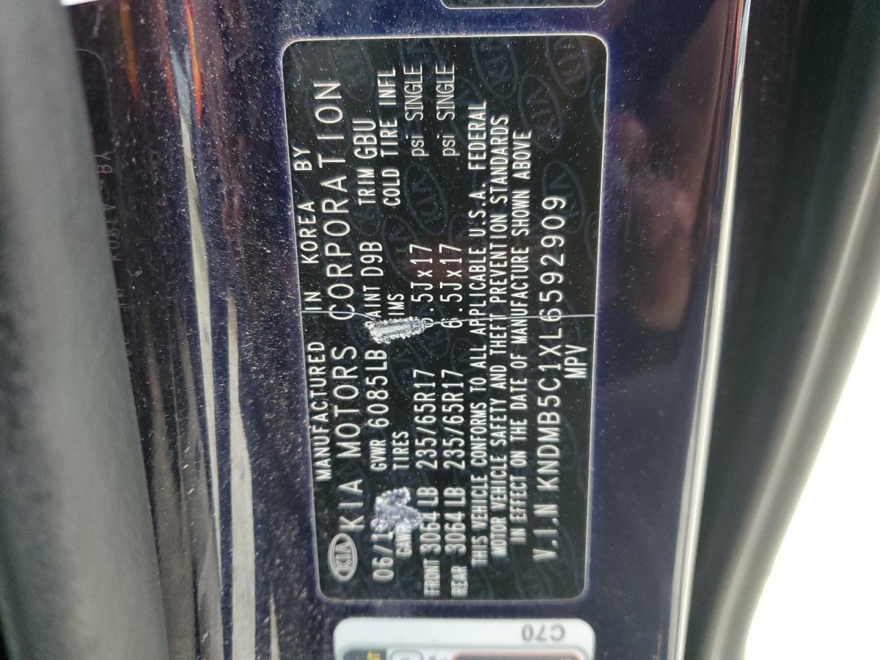 Photo 13 VIN: KNDMB5C1XL6592909 - KIA SEDONA 