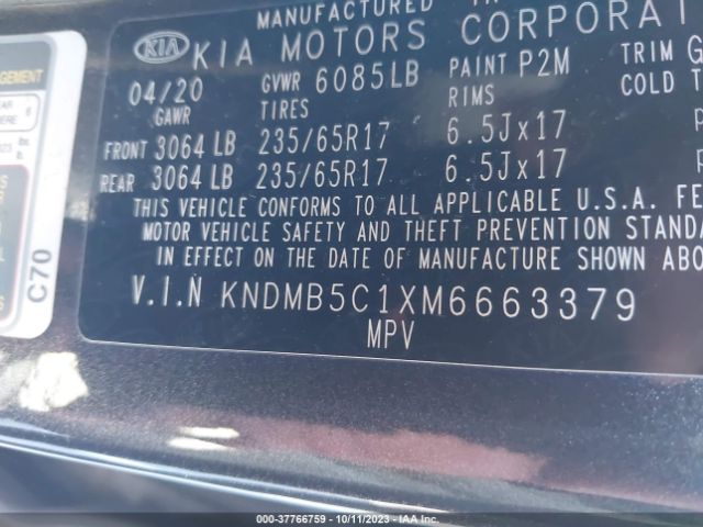 Photo 8 VIN: KNDMB5C1XM6663379 - KIA SEDONA 