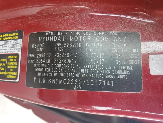 Photo 12 VIN: KNDMC233076017141 - HYUNDAI ENTOURAGE 