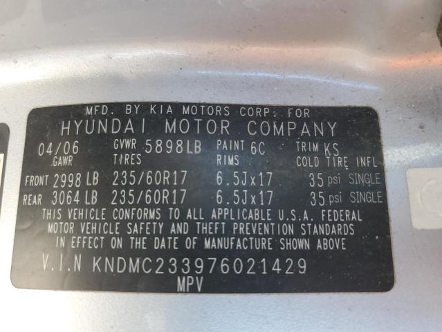 Photo 12 VIN: KNDMC233976021429 - HYUNDAI ENTOURAGE 