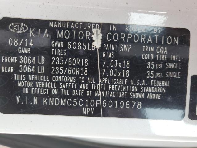 Photo 9 VIN: KNDMC5C10F6019678 - KIA SEDONA EX 