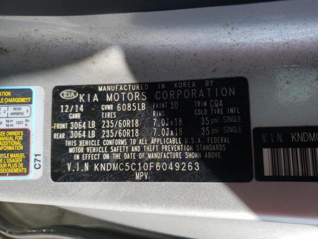 Photo 9 VIN: KNDMC5C10F6049263 - KIA SEDONA EX 