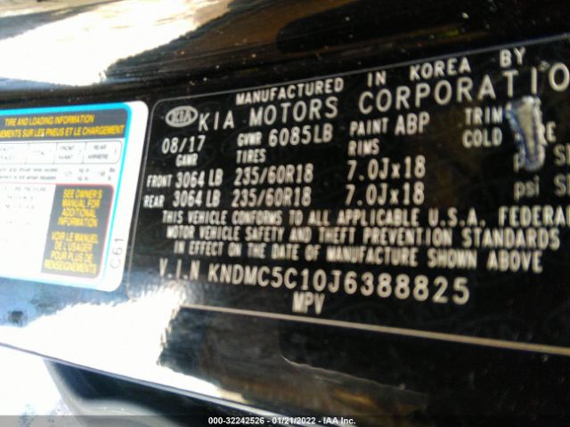 Photo 8 VIN: KNDMC5C10J6388825 - KIA SEDONA 