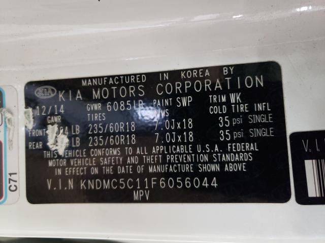 Photo 9 VIN: KNDMC5C11F6056044 - KIA SEDONA EX 