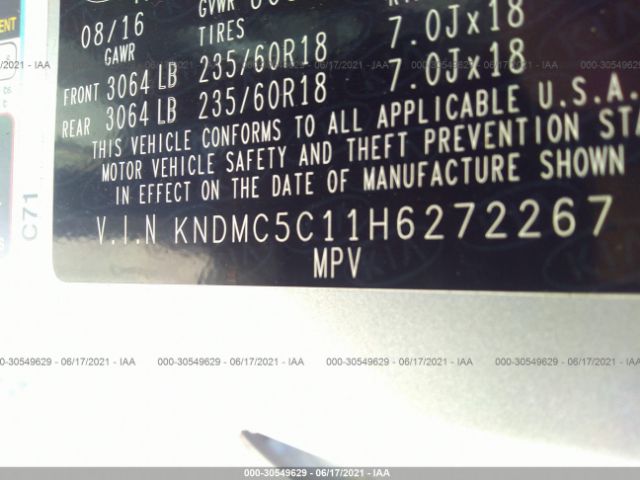 Photo 8 VIN: KNDMC5C11H6272267 - KIA SEDONA 