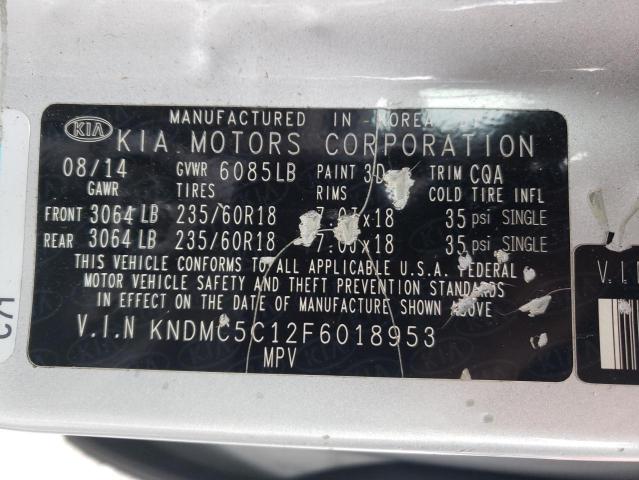 Photo 12 VIN: KNDMC5C12F6018953 - KIA SEDONA EX 