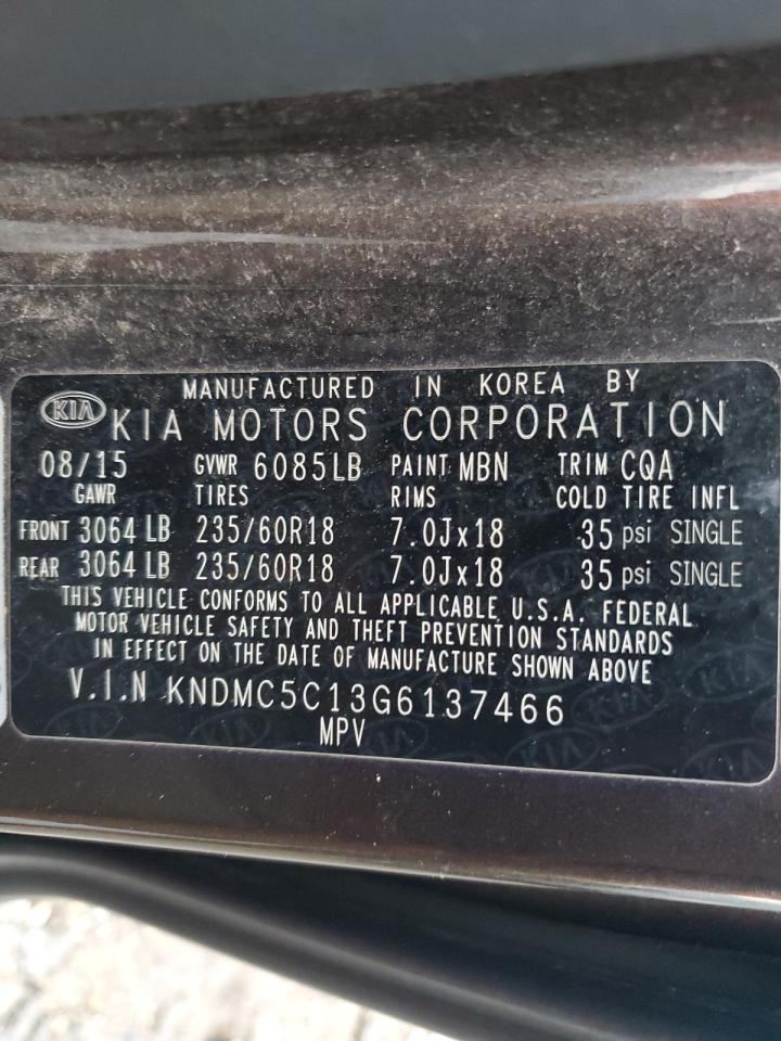 Photo 13 VIN: KNDMC5C13G6137466 - KIA SEDONA 