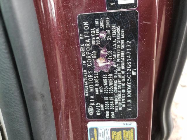 Photo 12 VIN: KNDMC5C13G6147172 - KIA SEDONA EX 