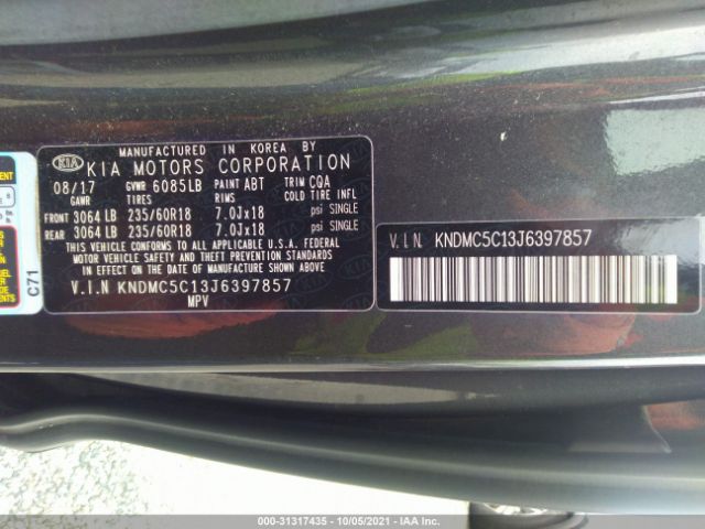 Photo 8 VIN: KNDMC5C13J6397857 - KIA SEDONA 