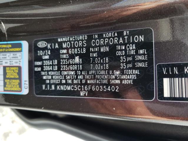 Photo 12 VIN: KNDMC5C16F6035402 - KIA SEDONA EX 