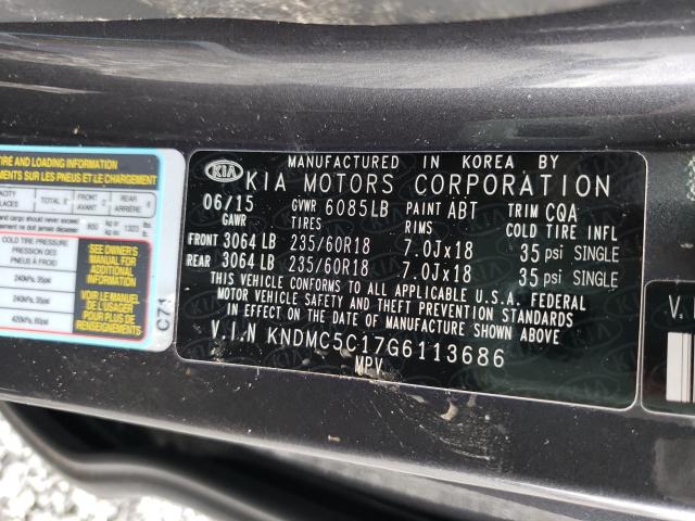 Photo 9 VIN: KNDMC5C17G6113686 - KIA SEDONA EX 