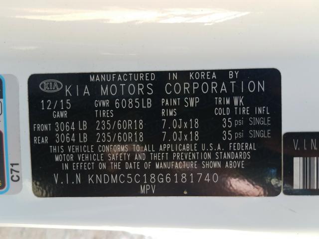 Photo 9 VIN: KNDMC5C18G6181740 - KIA SEDONA EX 