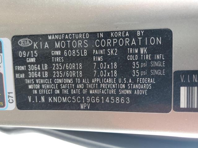 Photo 11 VIN: KNDMC5C19G6145863 - KIA SEDONA EX 