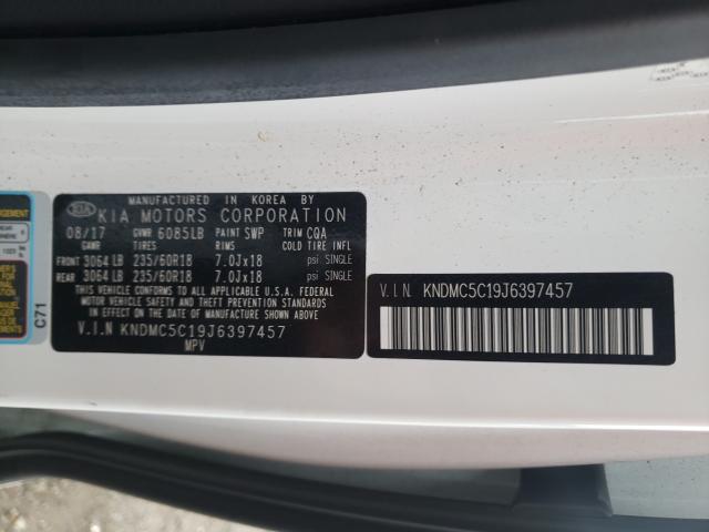 Photo 9 VIN: KNDMC5C19J6397457 - KIA SEDONA EX 