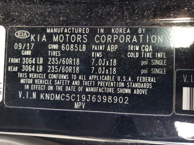 Photo 9 VIN: KNDMC5C19J6398902 - KIA SEDONA EX 