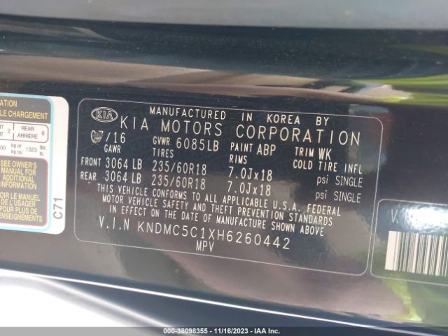 Photo 8 VIN: KNDMC5C1XH6260442 - KIA SEDONA 