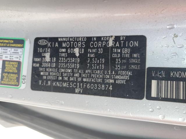 Photo 12 VIN: KNDME5C11F6033874 - KIA SEDONA SXL 