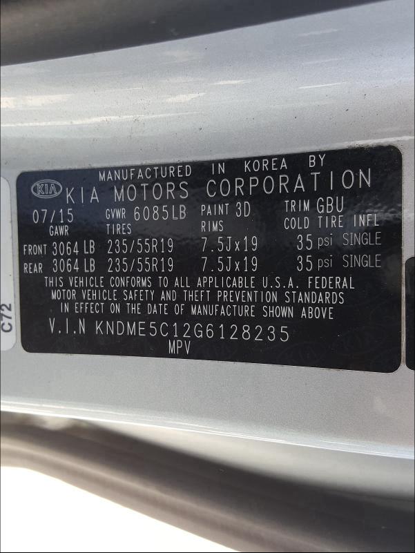 Photo 9 VIN: KNDME5C12G6128235 - KIA SEDONA SXL 