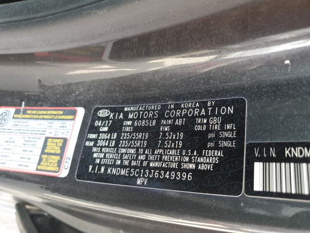 Photo 9 VIN: KNDME5C13J6349396 - KIA SEDONA 