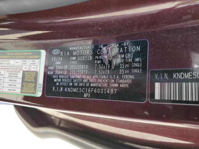 Photo 12 VIN: KNDME5C16F6031487 - KIA SEDONA SXL 