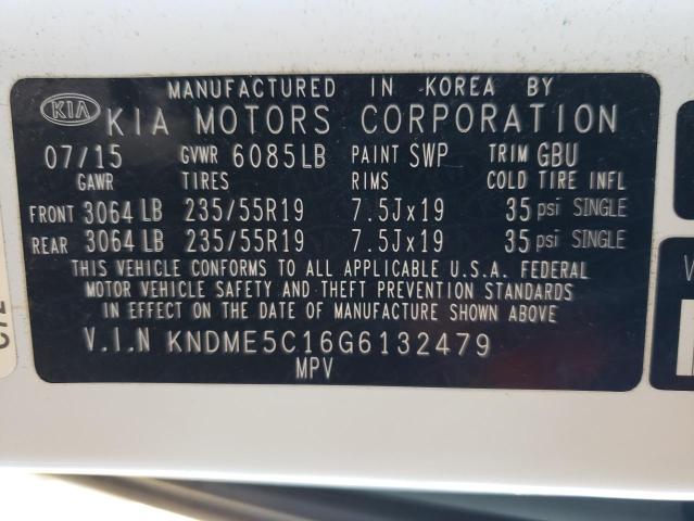 Photo 12 VIN: KNDME5C16G6132479 - KIA SEDONA SXL 