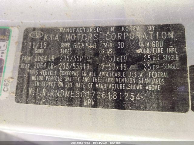 Photo 8 VIN: KNDME5C17G6181254 - KIA SEDONA 