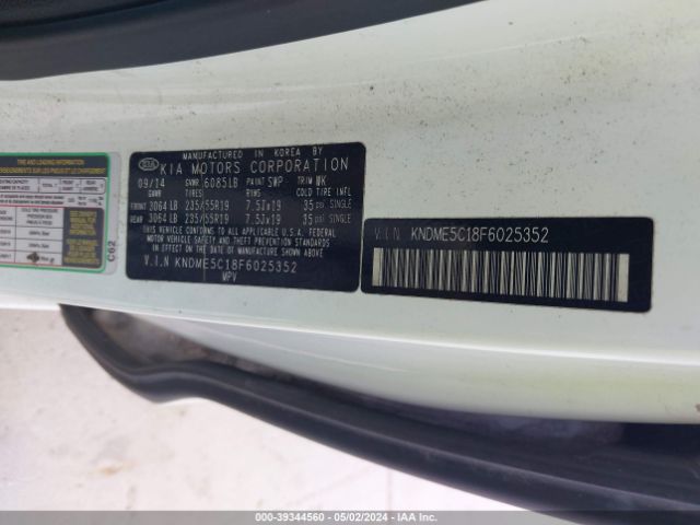 Photo 8 VIN: KNDME5C18F6025352 - KIA SEDONA 