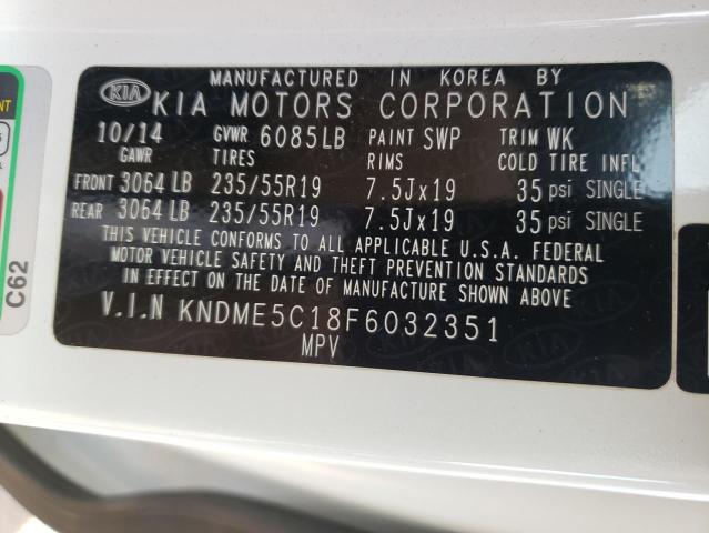 Photo 9 VIN: KNDME5C18F6032351 - KIA SEDONA SXL 