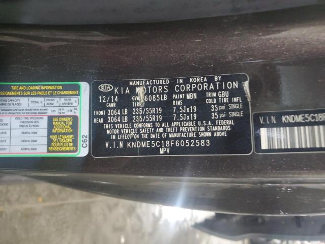 Photo 12 VIN: KNDME5C18F6052583 - KIA SEDONA SXL 