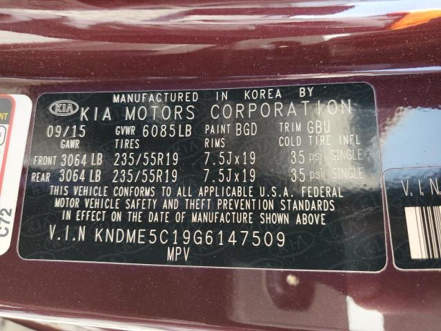 Photo 13 VIN: KNDME5C19G6147509 - KIA SEDONA SXL 