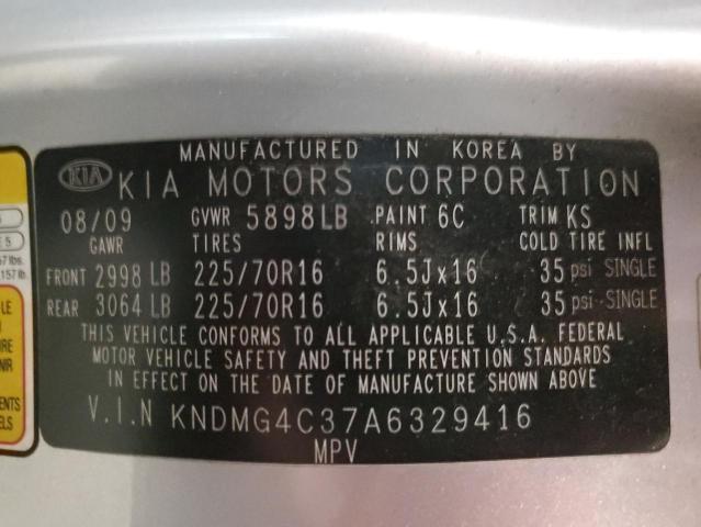 Photo 9 VIN: KNDMG4C37A6329416 - KIA SEDONA LX 