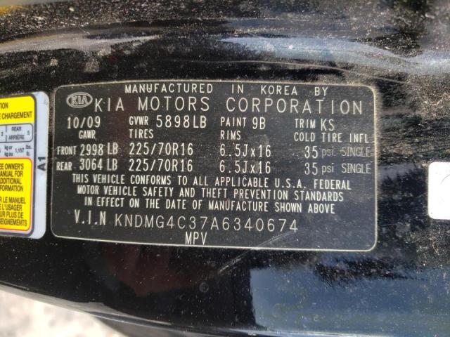 Photo 9 VIN: KNDMG4C37A6340674 - KIA SEDONA LX 