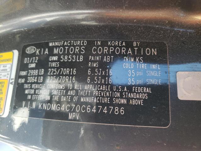 Photo 12 VIN: KNDMG4C70C6474786 - KIA SEDONA 