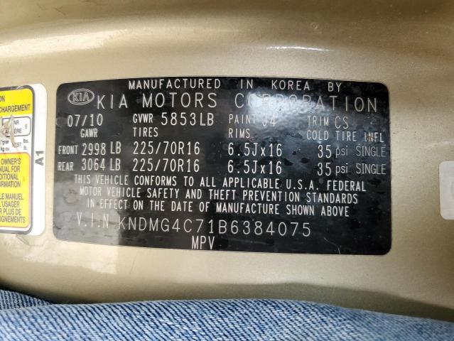 Photo 12 VIN: KNDMG4C71B6384075 - KIA SEDONA LX 