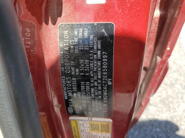 Photo 12 VIN: KNDMG4C72E6580997 - KIA SEDONA LX 